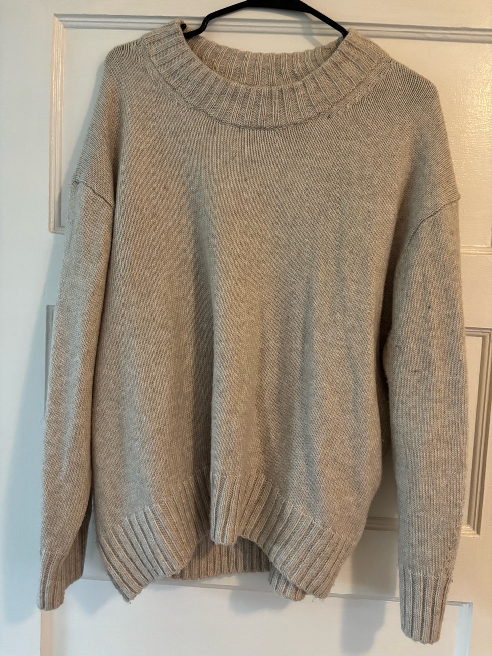 Sonoma Cozy Neutral Crewneck Oversized Sweater - Women's Beige